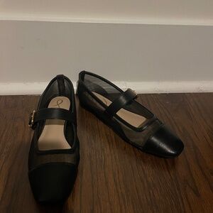 Sam Edelman black mesh Mary Jane ballet flats size 6.5